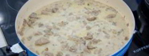 куриная печень с грибами в сметане. Шаг 6