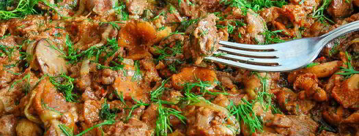 куриная печень с грибами. Шаг 7