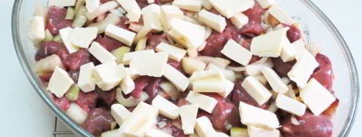 куриная печень с картошкой в духовке. Шаг 10