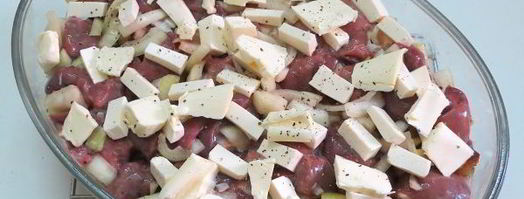 куриная печень с картошкой в духовке. Шаг 11