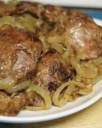 Куриная печень с луком