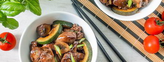 куриная печень с овощами в азиатском соусе. Шаг 9