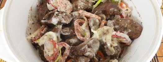 куриная печень с овощами в духовке. Шаг 5