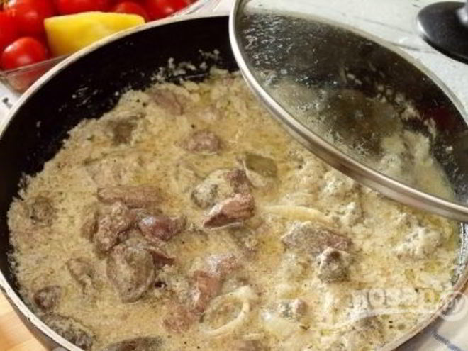 Рецепт куриной печени с подливкой