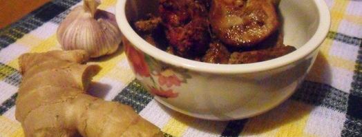 куриная печень со специями. Шаг 4