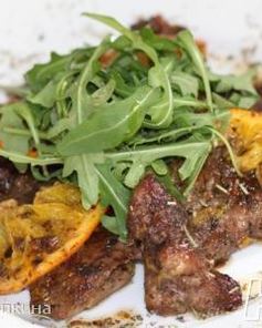 Куриная печень тушеная по-итальянски с апельсином