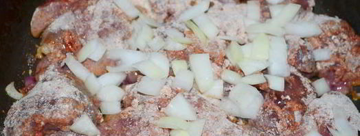 куриная печень в кабачково-яблочном соусе. Шаг 4