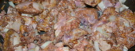 куриная печень в кабачково-яблочном соусе. Шаг 5