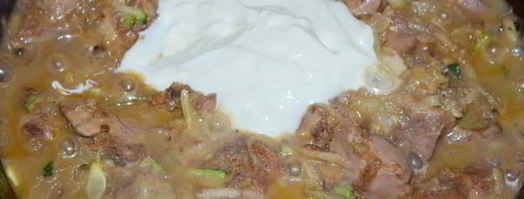 куриная печень в кабачково-яблочном соусе. Шаг 7