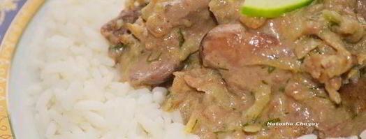 куриная печень в кабачково-яблочном соусе. Шаг 9