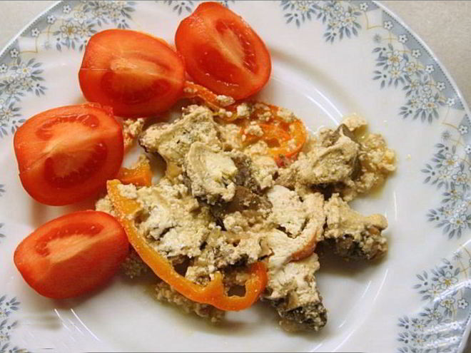 Рецепт куриной печени в сметане тушеная