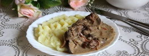 куриная печень в сметанном соусе. Шаг 8