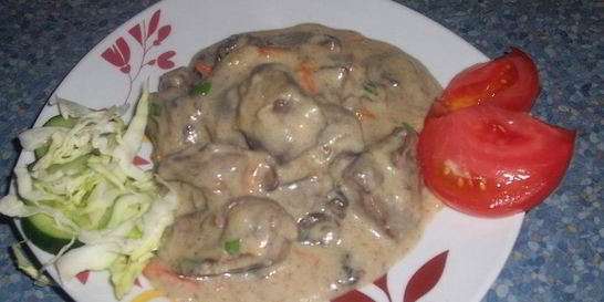 Куриная печень в соусе