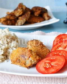 Куриная печень, жареная в панировочных сухарях