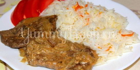 Нежная печень в сметане