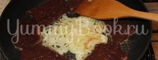 нежная печень в сметане. Шаг 5