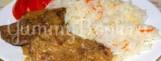 нежная печень в сметане. Шаг 10