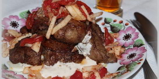 Печень фламбированная