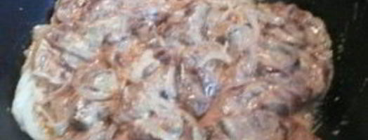 печень говяжья на сковороде. Шаг 5