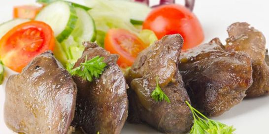 Печень говяжья отварная