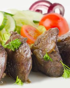 Печень говяжья отварная