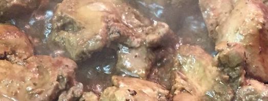 печень куриная с овощами, под ароматными травами. Шаг 8