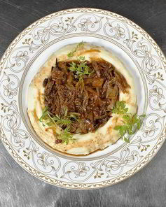 Печень по-венециански c пюре