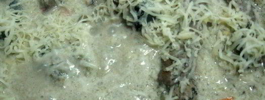 печень с грибами на картофельном блине. Шаг 4