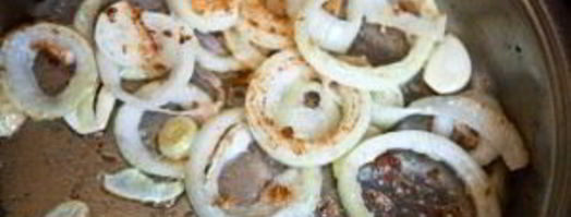 печень с луком и сметаной. Шаг 7