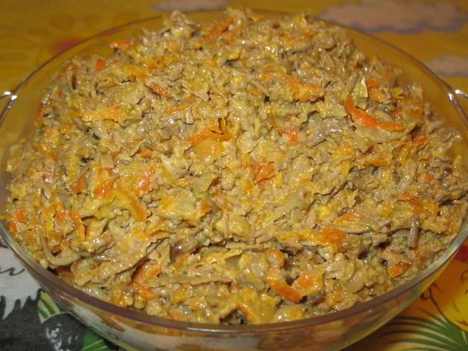 Рецепт печени с морковью и луком