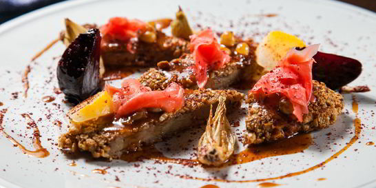 Печень с орехами