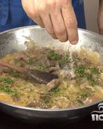 Печень с полентой