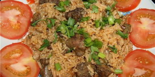 Печень с рисом