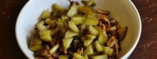 печень с солеными огурцами. Шаг 5