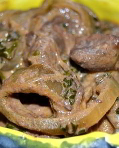 Печень с томатной пастой