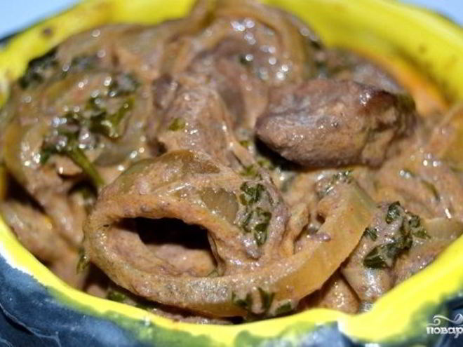 Рецепт печени с томатной пастой