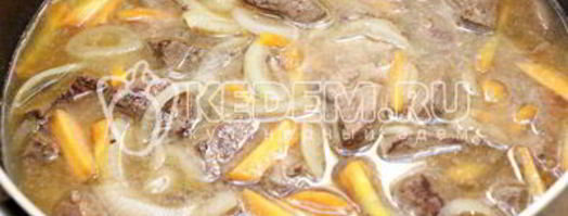 печень тушеная с грибами. Шаг 5