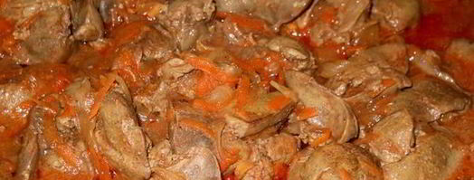 печень тушеная в томатном соку. Шаг 8