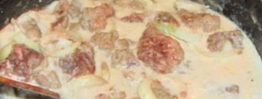 печень, тушенная в молоке. Шаг 4