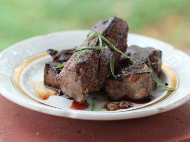 Рецепт печени в абрикосовой глазури