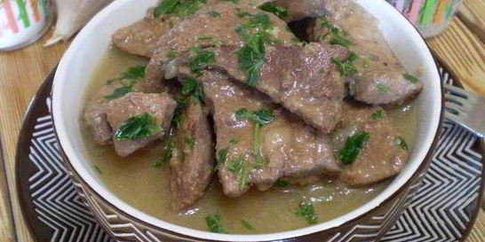 Печень в сметане