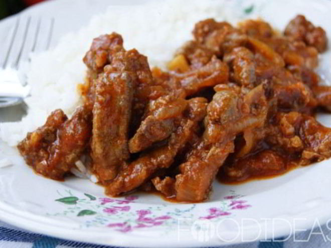 Рецепт печени в томатном соусе