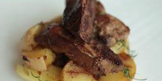 Печень, жаренная с картофелем