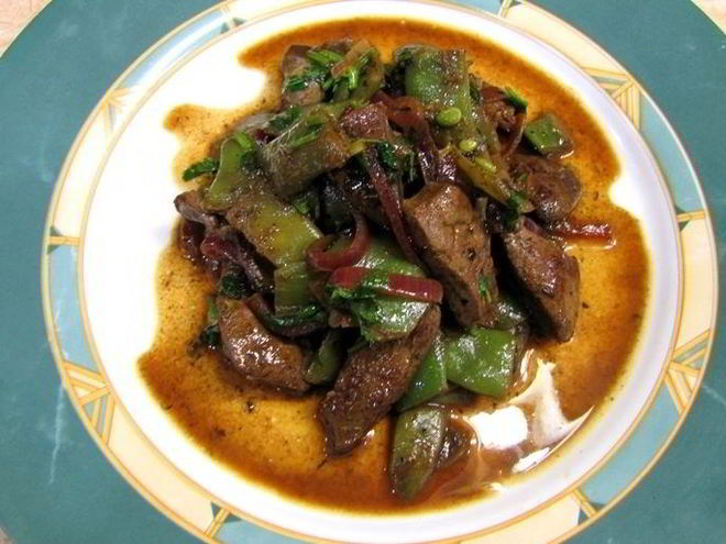 Рецепт печенки на сковороде