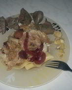 Печенка с Итальянской пастой в тайском стиле