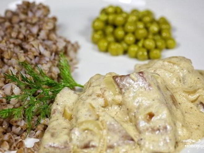 Рецепт печенки с подливкой