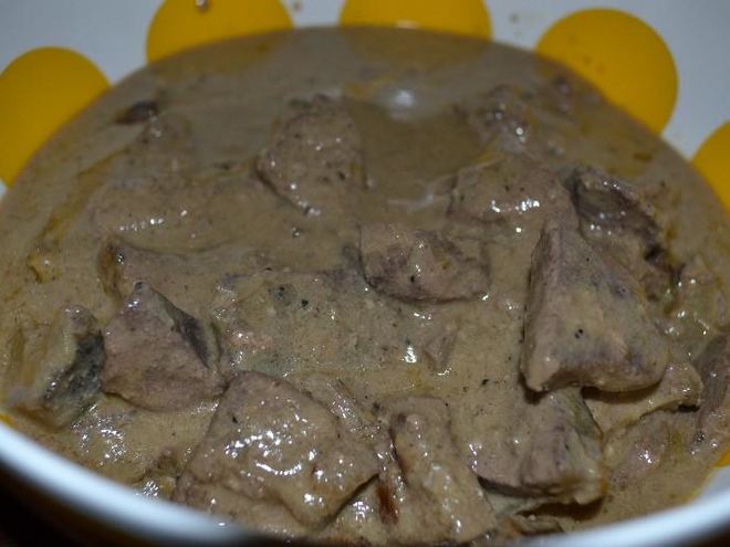 Рецепт свиной печени в сметане в мультиварке