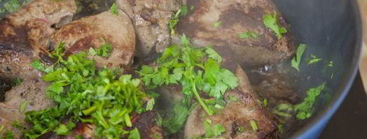 телячья печень со шпинатом. Шаг 5