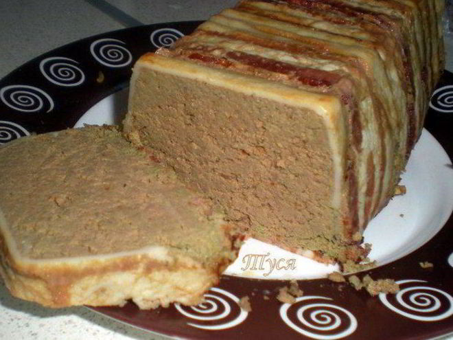 Рецепт телячьей печени, запеченной с беконом