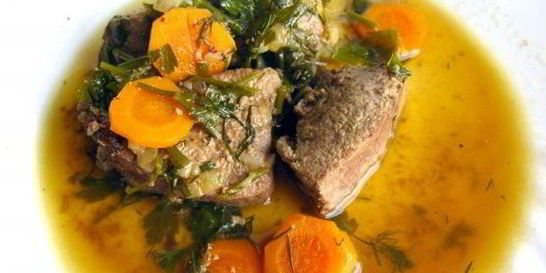 Тушеная печень с луком и морковью